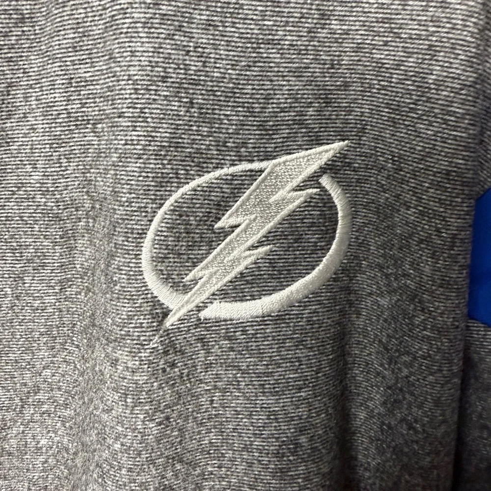 NHL Tampa Bay Lightning Hockey (EUC) Full Zip Fleece Embroidered Jacket Size 2XL